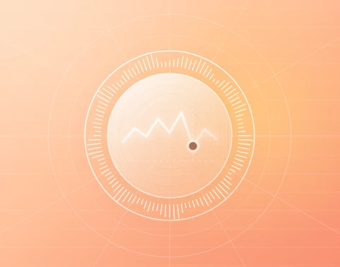An activity line traced on a dial