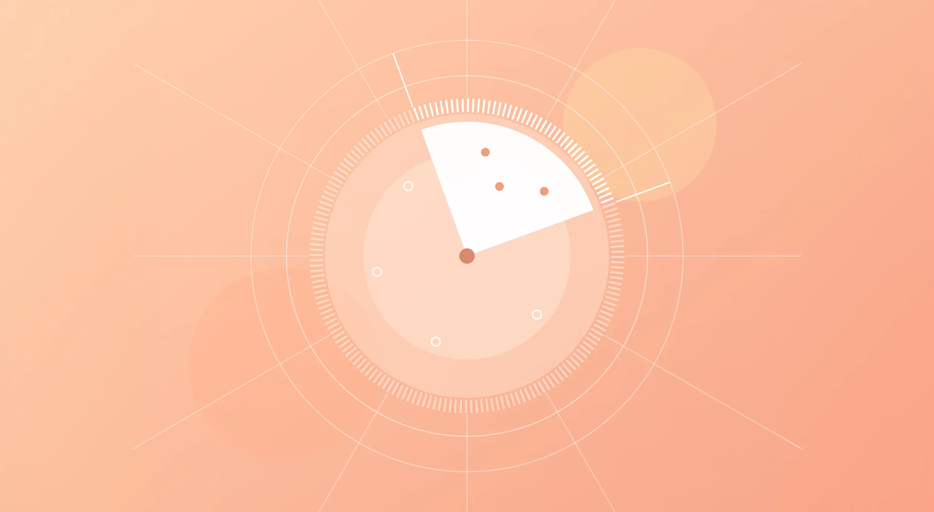 A radar sweep that only lights up the slice of the circle it has been scoped to
